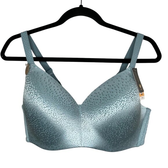 Wacoal Womens Back Appeal Wire Free Bra 38DD Stone Blue 856303 - Picture 1 of 9